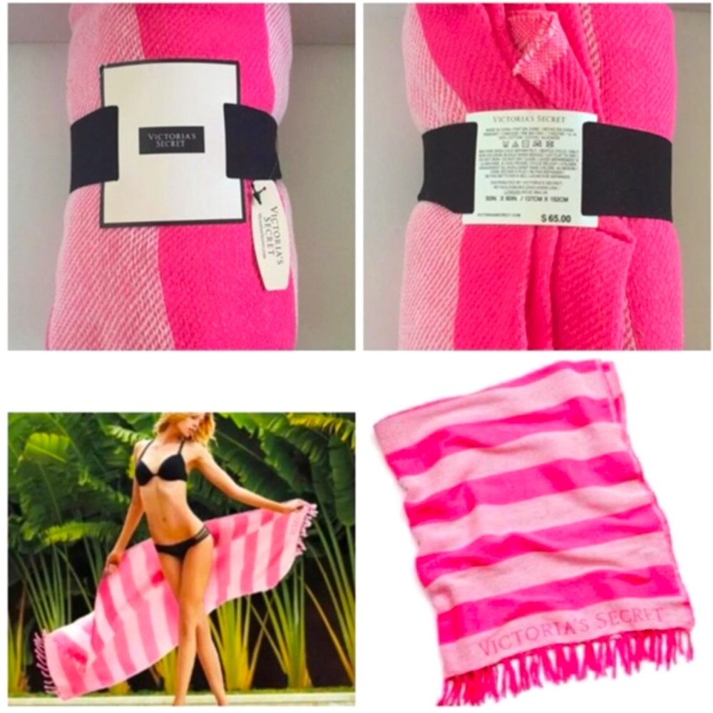 NWT Pink Victoria’s Secret Logo Blanket/ Throw